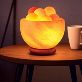 Attractive Fire Bowl Himalayan Pink Salt Lamp with..