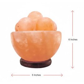 Attractive Fire Bowl Himalayan Pink Salt Lamp with Salt Balls