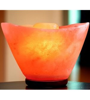 Natural Himalayan Pink Salt Lamp Unique Ingot Shape