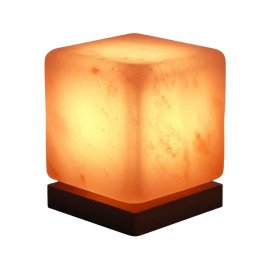 Cube Shape Himalayan Crystal Salt Lamp – Natural Dehumidifier & Decorative Glow