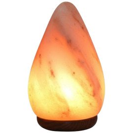 Hand-Carved Raindrop Shape Himalayan Crystal Salt Lamp – Natural Purifier & Calming Amber Glow