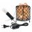 Cylinder Shape Metal Basket Himalayan Salt Lamp with Natural Salt Chunks – Air Purifier & Soothing Glow