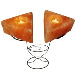 Triangle Shape Candle Holder with Metal Stand (Pack of 2)