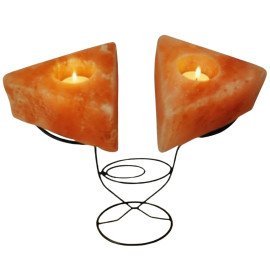 Triangle Shape Candle Holder with Metal Stand (Pack of 2)