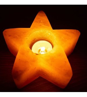 Star Shape Candle holder (Himalayan Natural Rock Salt)