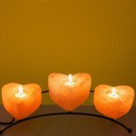 Heart Shape Himalayan Salt Candle Holders with Metal Stand (Pack of 3) – Tealight Set for Romantic Glow & Natural Home Décor          Ask ChatGPT
